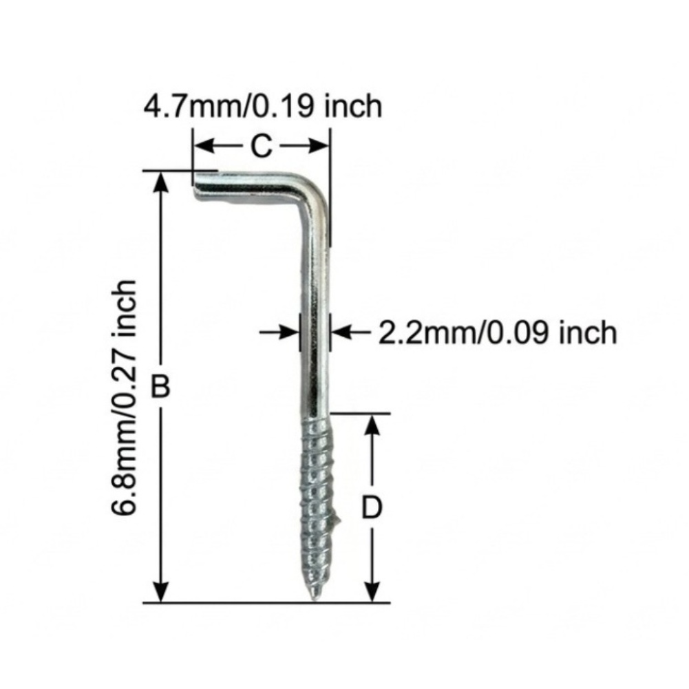 L Shaped Screw Hooks 100 pcs f - огляд і ціна Home Improvement Retailers