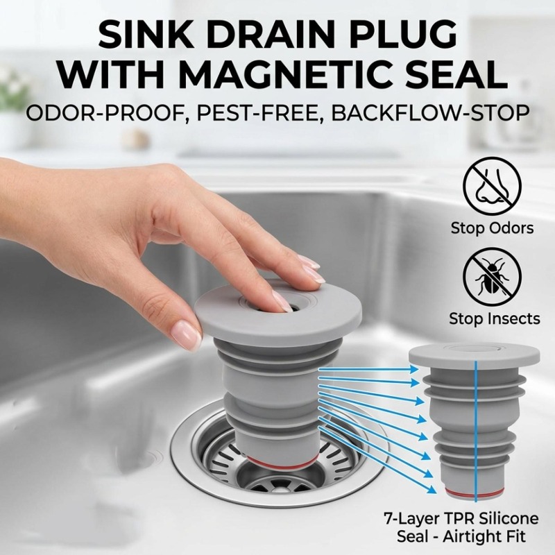 Silicone Bathroom Sewer Seal R - огляд і ціна Sink Drain Strainer
