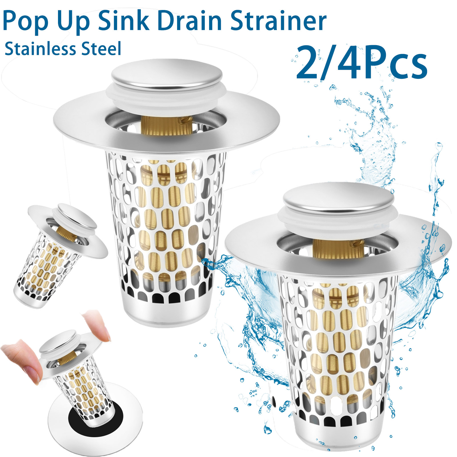 2/4Pc Pop Up Sink Drain Strain - огляд і ціна Sink Drain Strainer