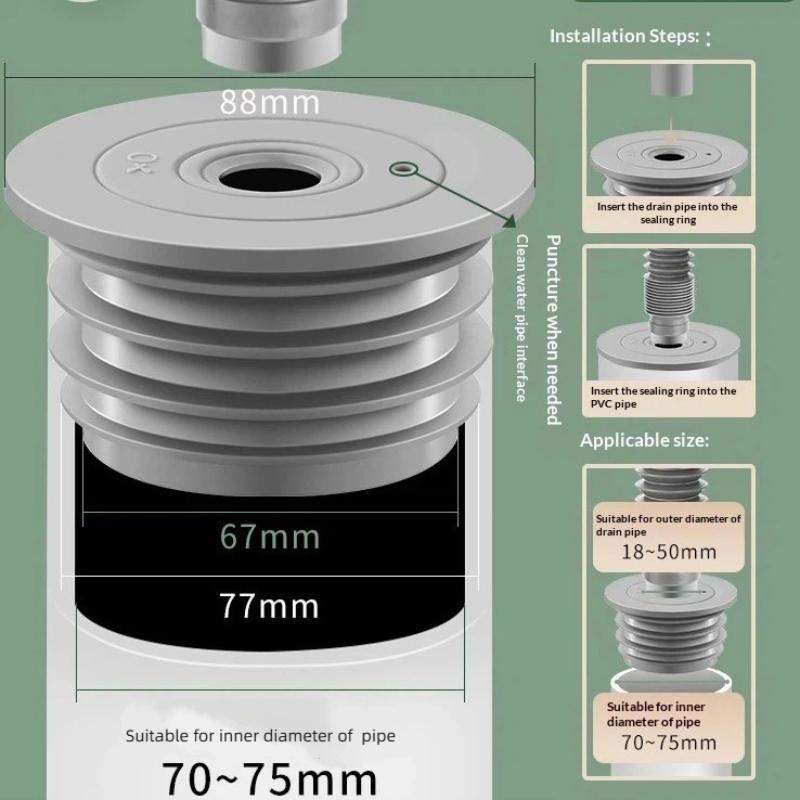 Silicone Bathroom Sewer Seal R - огляд і ціна Sink Drain Strainer